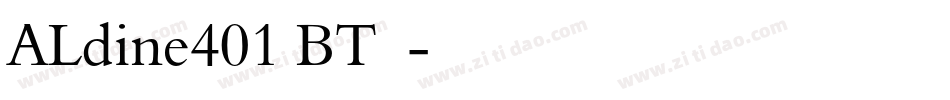 ALdine401 BT粗体字体转换